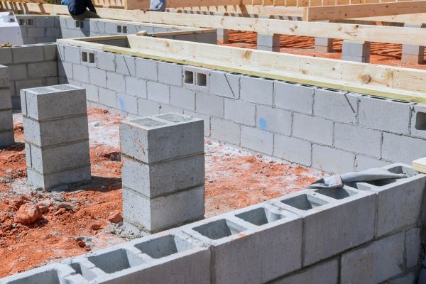 Cement Block Installation in Wylie